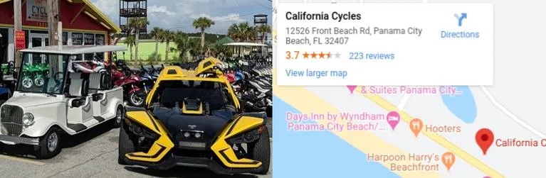California Cycles - Outlaw Rentals - 12526 Front Beach Rd. Panama City Beach