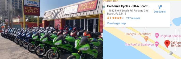 California Cycles 30A Scooter Rentals - 14932 Front Beach Rd. Panama City Beach